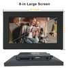 Yamemo 8 Inch Digital Picture Photo Frame Display Photo Video Player with Remote Control & Slideshow & Calendar/Clock, Support USB/MMC/SD Card Electronic Photo Frame