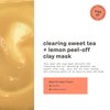 Freeman Clearing Sweet Tea & Lemon Peel-Off Clay Facial Mask, Antioxidant Rich Skincare Treatment, Protects Skin and Lightens Dark Spots, Face Mask, Combination Skin, 6 fl.oz./175 mL Tube, 1 Count