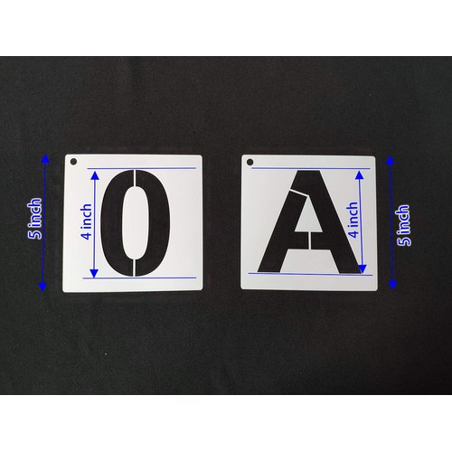 36 Pcs 4 Inch Letter Stencils Numbers Craft Stencils, Alphabet Stencils Letter Stencil Reusable Plastic Stencils Letters and Numbers Stencil Kit for Painting on Wood, Wall, Fabric, DIY Art Projects