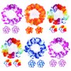 GINMIC Hawaiian Leis, Luau Party Favors, 40Pcs Tropical Hawaiian Party Necklace, Headbands And Wristbands
