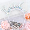 CIEHER Glitter Bride Headband for Bachelorette Party Favors Bridal Shower Decorations, Bridal Tiara Gifts for Bride - Silver