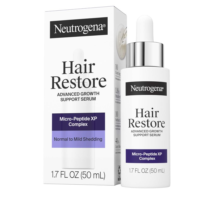 Neutrogena Hair Restore Advanced Growth Support Serum, Hair & Scalp Treatment with Micro-Peptide ...