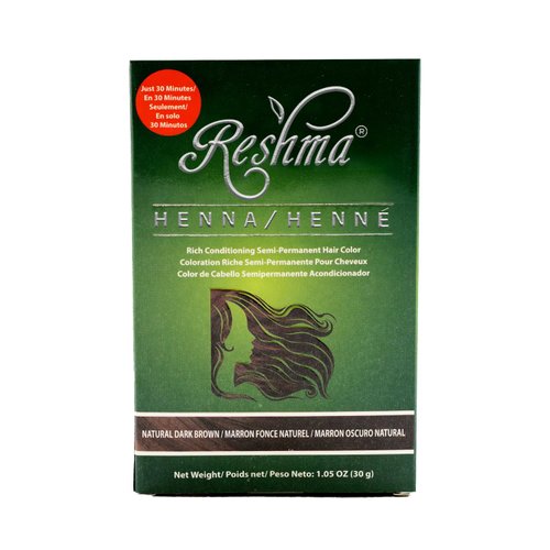 Reshma Beauty 30 Minute Henna Hair Color | Infused with Natural Herbs, For Soft Shiny Hair | Henna Hair Color/Dye, 100% Gray Coverage | Semi Permanent | Ayurveda Hair Products (Dark Brown, Pack Of 1)