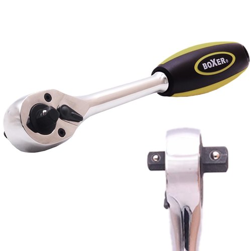 BoxerTool Dual 3/8" & 1/2" Drive 72 Tooth Gear - Heavy Duty Dual Ratchet Head - Ergonomic Rubber Handle - Easy To Use