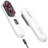 Househerb Cordless Hair Straightener Brush, Portable Mini Hair Straightening Brush for Travel, Rechargeable 9600 mAh USB-C, Lightweight Anti-Scald Heated Styling Tools & Appliances