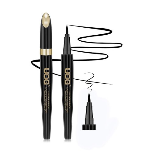 UOG Liquid Eyeliner Pen and Eyebrow Pen – Lasts up to 72 Hours, Waterproof, Quick-Dry, No-Skip, Smudge-Proof, Allergy-Free, Flexible Precise Slender Tip, 1.0mL/0.035 Fl oz