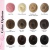 REECHO 2 PCS Mini Claw Clip in Messy & Cat Ears Hair Bun Extensions HB001 Wig Accessory Updo Hairpieces for Women Girls (Pack of 2-3" Straight, Dark Chocolate Brown)