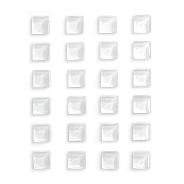 Mymazn Fridge Magnets Refrigerator Magnets for Fridge Cute Glass Magnets Decorative Kitchen Office (White)