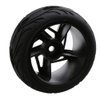 Mxfans RC 12mm Hux Wheel Rims & Rubber Tires for RC 1:10 On Road Drift Car Pack of 4