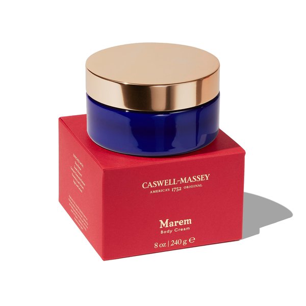 Caswell-Massey Marem Body Cream, Scented Body Lotion for Women, Natural Scented Moisturizer, Soothing, Velvety-Smooth Formula, 8 Fl Oz Jar
