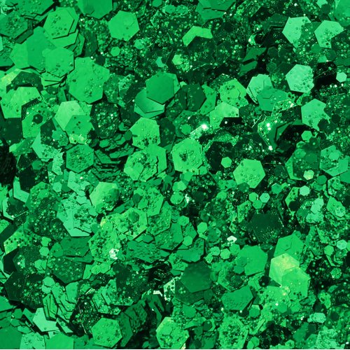 Penta Angel Chunky Glitter 50g/1.76oz Metallic Glitter Powder Craft Sequins Flakes for Resin Art Nail Makeup Face Body Festival Decoration (Green)