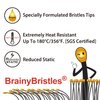 NuWay 4Hair® Patented Curved and Vented Hair Dryer Safe Detangling C Brush® (Toffy)