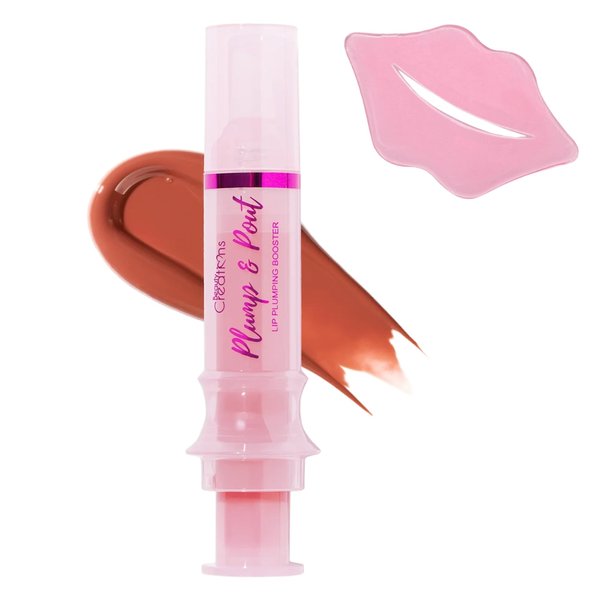 Glam Lux Beauty Beauty Creations Bundle Plump & Pout Gloss Lip Plumping Booster Lip Gloss Syringe Bang Bang Hazel Nut & Crystal Collagen lip mask