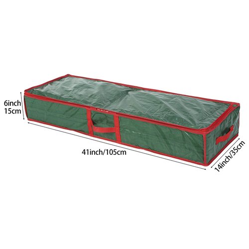 Sattiyrch Underbed Gift Wrap Organizer,Gift Wrapping Paper Storage Container,Holds up to 20 Rolls,41W x 14D x 6H (Green)