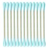 1050pcs CGR Organic cotton Swabs, 100% Cotton Double-Tipped, Bamboo Sticks(compostable), Travel Pack(3 Pack of 350 Swabs Total)