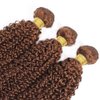 Light Brown Bundles Human Hair Color 30 Curly Wave Bundles 12 14 16 inch Double Weft Color 30 Bundles Human Hair Light Brown Kinky Curly Bundles Brazilian Virgin Remy Hair Extensions