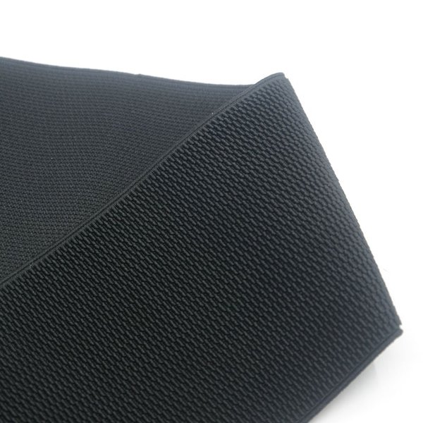 Strapcrafts 4-inch Wide Colored Patterned Waistband Elastic Bands by 2-Yard, Black 73100