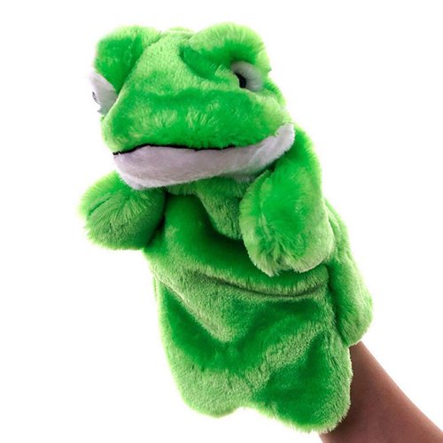 Plush Puppets Frog Hand Puppet Animals Toys for Kids Imaginative Pretend Play Storytelling Green
