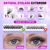 Yinaber Lash Clusters 280pcs Individual Lashes Cluster Natural DIY Eyelash Extension Lash Clusters 30D 8-16mm Mix D Curl Eyelash Clusters Extensions for Self (30D-0.07D-8-16Mix)
