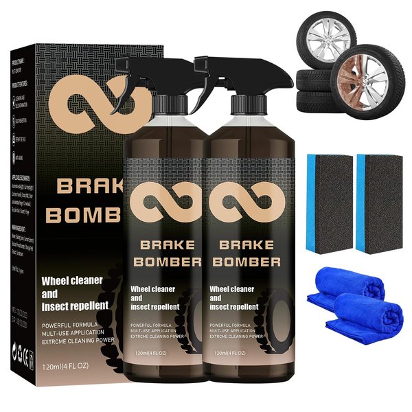 120ML Brake Bomber Cleaner Powerful Non-Acid Wheel Cleaner, Perfect for Cleaning Wheels and Tires, Car Rim Cleaner & Brake Dust Remover,Automobile Wheel Cleaner