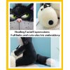 FLOERROYALE Cute Cat Plush Toy Cinderella's Cat Lucifer Plush Doll Fun Anime Cat Filled Animal Plush Throw Pillow, Birthday for Boys and Girls,11.8in