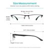Cyxus Blue Light Blocking Computer Glasses for Men Semi Rim Glasses Crystal Lens UV Blocking Gaming Eyeglasses Black Frame