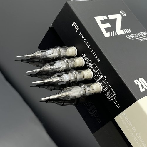 EZ Tattoo Cartridge Needles - 20Pcs #12 (7RL) Standard Round Liner Disposable Tattoo Needles Cartridges for Rotary Tattoo Machine Pen Gun - Revolution