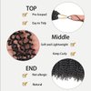 Yanky Twist Crochet Hair-8 Inch 8 Packs (30 Strands/Pcs) Prelooped Spring Twist Hair For Women Girl Natural Black Passion Twist Crochet Braids Hair Extensions (1B, 8 Inch)