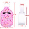 Duufin 60 Pcs Hand Sanitizer Keychain Holders Set with 30 Pcs Empty Bottles 30 Pcs Hand Sanitizer Holder for Backpack Purse