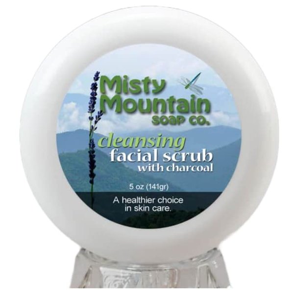 Cleansing Facial Scrub with Charcoal - Handmade by Misty Mountain Soap Co.