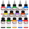 BAODELI 14Pcs Tattoo Ink Set - 1 oz 30ml/Bottle Tattoo Inks Pigment Kit for 3D Makeup Beauty Skin Body Art - 14 Colors