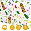 WERNNSAI Hawaiian Luau Table Covers - 54” x 108” Disposable Plastic Tablecloth Aloha Tiki Party Supplies Summer Pool Tropical Party Decorations