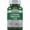 Piping Rock Lithium Orotate Supplement | 5mg | 180 Capsules | Non-GMO, Gluten Free