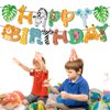 LJCL Safari Animals Happy Birthday Banner, Jungle Party Sign Jungle Animals Theme Bunting Party Decorations Supplies for Safari/Jungle Themed Birthday Party, Two Wild Party Birthday Party Supplies