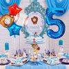 Lukinuo Baseball Balloons 5th Birthday Decorations Baseball Birthday Party Supplies Glove Baseball Foil Balloons Red White and Blue Star Balloons Number 5 Baseball Balloon for Rookie of The Year Boys
