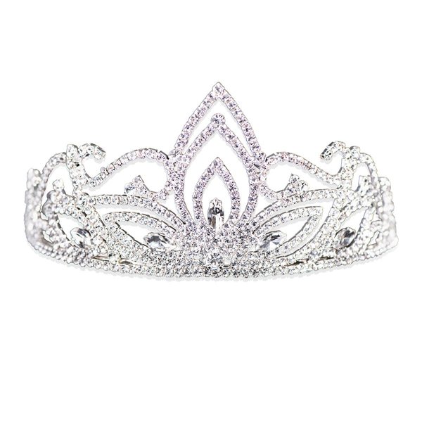 Anderson's Edwina Rhinestone Tiara, 3 Inches, Woman's Crown, Wedding/Prom Tiara