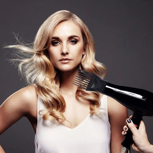 Hair Dryer Comb Nozzle Plastic Hairdressing Salon Blow Comb Attachment Styling Tool Hair Dryers and Accessories for Straightening Detangling Fine Curly Natural Hair Nice and Fashionable Accessory