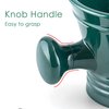 Linkidea Acrylic Shaving Mug with Knob Handle, Deep Size Wet Shaving Cup, Razor Shave Soap and Cream Bowl for Men, Green