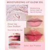 Hydrating Plumping Lip Glow Oil,Shiny Red Clear Lip Gloss Liquid LIpstick,Glow Reviver Fat Lip Oil,Long Lasting Moisturizer Toot Lip Plumper Oil Tint for Dry Lips, Makeup Gift for Women Girl-03