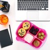 EasyLunchboxes® - Patented Design Bento Lunch Boxes - Reusable 5-Compartment Food Containers for School, Work, and Travel, Set of 4 (Jewel Brights)