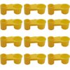 12Pcs Automatic Bird Drinker Feeder Plastic Soda Pop Water Bottle Cup or Pigeons Parrot Chicken Feeder Poultry Cage Cup Supplies (Yellow)