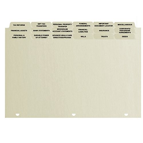 Blue 1.5" Estate Planning Portfolio, Binder, 18 Position tabs and fillable Personal Data Sheets