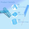 28PCS Plastic Hair Rollers Set 1.5cm/0.6in Heatless Hair Rollers Hair Curlers Snap on Rollers Self Grip Rollers Hairdressing Curlers Tools for DIY Hairdressing Hair Salon