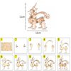 (5pcs) Animal Wood Puzzles Adult, 3D Wooden Puzzles Set, Exquisite DIY Model Craft kit, Artwork Set Waiting to be Painted
