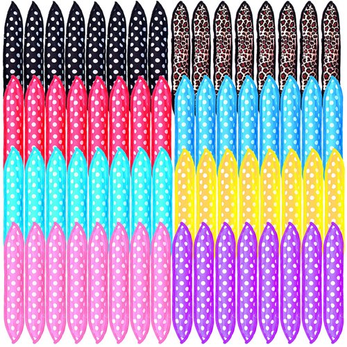 64 Pieces Heatless Sponge Sleep Soft Overnight Hair Curlers Foam Pillow Curlers DIY Night Hair Rollers for Kids Girls Flexible Hair Curling Supplies, Polka Dot, Leopard