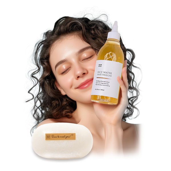 mimosu Rice Water Shampoo and Conditioner Set | Rice Water for Hair Growth Routine Shampoo and Conditioner for Women Hair Loss | Rice Water Shampoo Bar & Apple Cider Vinegar Hair Rinse