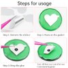 1200 Pcs Eyelash Extension Adhesive Glue Pallet Sticker Pads, Disposable Waterproof Adhesive Holder Pad (Heart shape)