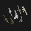 10Pcs 3D Metal Gun Nail Charms Alloy Weapon Nail Charm Luxury Rhinestones Gun Charms for Nails Gun Nail Jewels for Nail Art Decoration Accessories DIY Nail Art Tools Nail Supplies