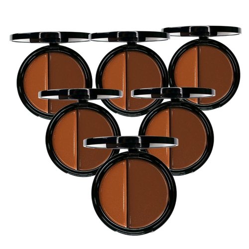 EVE PEARL HD Dual Foundation Full Coverage Foundation Set Long Lasting Everyday Non Greasy Lightweight Texture Makeup Set 3,6,12 Value Packs (Pack of 6, Deep)
