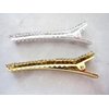 Generic Crystal hair barrette alligator clip bridal clip bridal barrette (Primary color: Gold), 1 Count (Pack of 1)